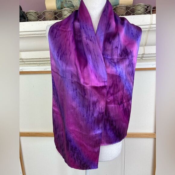 Kriska silk handmade collectors item scarf one of a kind never worn - Picture 2 of 8